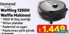 HOMEND WAFFLİNG 1350H WAFFLE MAKİNESİ